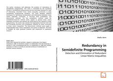 Portada del libro de Redundancy in Semidefinite Programming