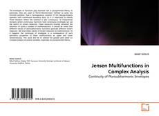 Buchcover von Jensen Multifunctions in Complex Analysis