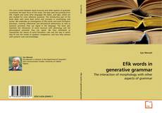 Обложка Efik words in generative grammar