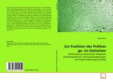 Capa do livro de Zur Funktion des Präfixes ga- im Gotischen 