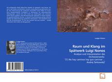 Capa do livro de Raum und Klang im Spätwerk Luigi Nonos 