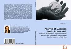 Couverture de Analysis of European banks in New York