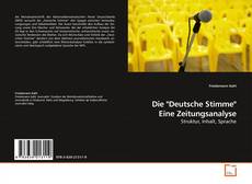 Capa do livro de Die "Deutsche Stimme" Eine Zeitungsanalyse 