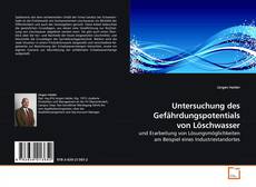 Capa do livro de Untersuchung des Gefährdungspotentials von Löschwasser 