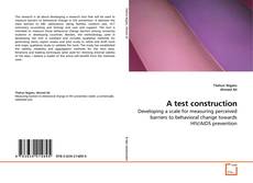 Couverture de A test construction