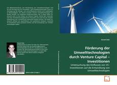 Capa do livro de Förderung der Umwelttechnologien durch Venture Capital – Investitionen 