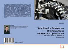 Buchcover von Technique for Automation of Instantaneous Performance Optimization