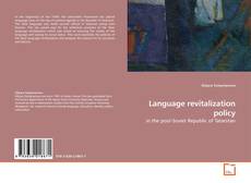 Capa do livro de Language revitalization policy 