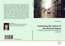 Capa do livro de Contesting the culture of the doctoral degree 