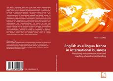 Buchcover von English as a lingua franca in international business