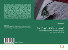 Capa do livro de The "Error" of "Correctness" 