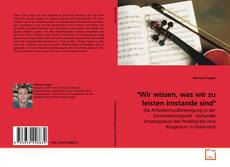 Capa do livro de "Wir wissen, was wir zu leisten imstande sind" 