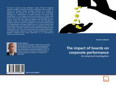 Buchcover von The impact of boards on corporate performance