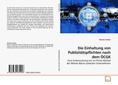 Copertina di Die Einhaltung von Publizitätspflichten nach dem ÖCGK