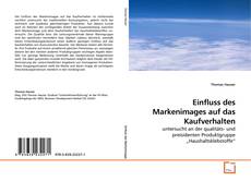 Buchcover von Einfluss des Markenimages auf das Kaufverhalten