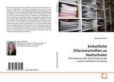 Couverture de Einheitliche Zitiervorschriften an Hochschulen