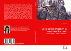 Buchcover von Vocal communication in Australian fur seals