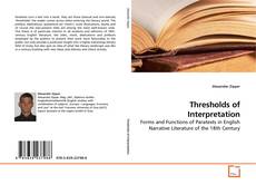 Couverture de Thresholds of Interpretation