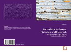 Couverture de Bernadette Soubirous, historisch und literarisch
