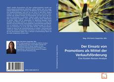Buchcover von Der Einsatz von Promotions als Mittel der Verkaufsförderung