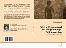 Buchcover von Tolstoy, Unamuno and Their Religious Essays. An Introduction.