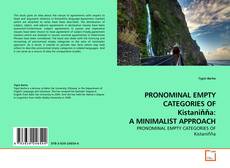 Bookcover of PRONOMINAL EMPTY CATEGORIES OF Kistaniňňa: A MINIMALIST APPROACH
