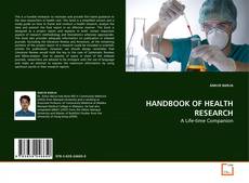 Copertina di HANDBOOK OF HEALTH RESEARCH
