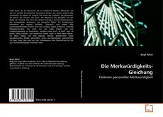 Copertina di Die Merkwürdigkeits-Gleichung