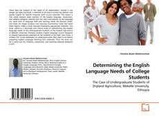 Couverture de Determining the English Language Needs of College Students