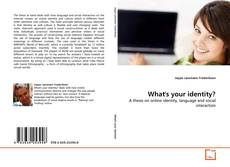 What's your identity?的封面