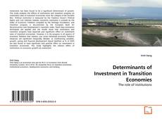 Buchcover von Determinants of Investment in Transition Economies