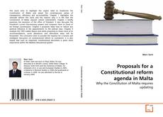 Bookcover of Proposals for a Constitutional reform agenda in Malta