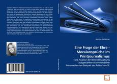 Buchcover von Eine Frage der Ehre - Moralansprüche im Printjournalismus