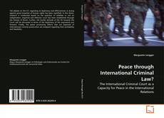 Buchcover von Peace through International Criminal Law?