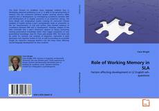 Couverture de Role of Working Memory in SLA
