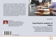 Couverture de Quantitative analysis of effect