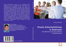 Borítókép a  Private Sicherheitsfirmen in Österreich - hoz