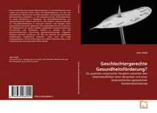 Copertina di Geschlechtergerechte Gesundheitsförderung?