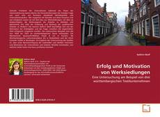 Обложка Erfolg und Motivation von Werksiedlungen