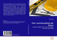 Buchcover von Prüf- und Warnpflicht der Planer