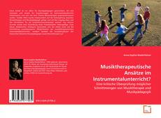 Обложка Musiktherapeutische Ansätze im Instrumentalunterricht?