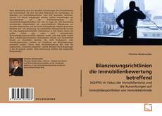 Portada del libro de Bilanzierungsrichtlinien die Immobilienbewertung betreffend
