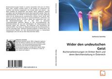 Borítókép a  Wider den undeutschen Geist - hoz