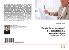 "Betriebliche Vorsorge" bei selbstständig Erwerbstätigen的封面