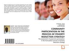 Couverture de COMMUNITY PARTICIPATION IN THE PROCESS OF POVERTY REDUCTION STRATEGY
