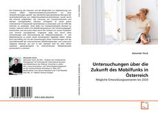 Buchcover von Untersuchungen über die Zukunft des Mobilfunks in Österreich