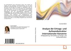 Analyse der Ertrags- und Aufwandsstruktur internationaler Konzerne kitap kapağı