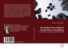 Buchcover von Der Bedarf einer eigenen Universität in Vorarlberg