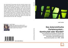 Couverture de Das österreichische Parteiensystem - Kontinuität oder Wandel?