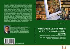 Buchcover von Fernstudium und ein Modell zu (Fern-) Universitäten der Zukunft